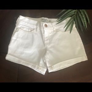 Girls white Abercrombie jean shorts